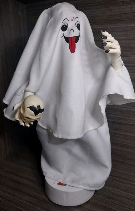 Other - Vintage Halloween Ghost w/ Pumpkin Lights & Sound Work Jack-o'-lantern